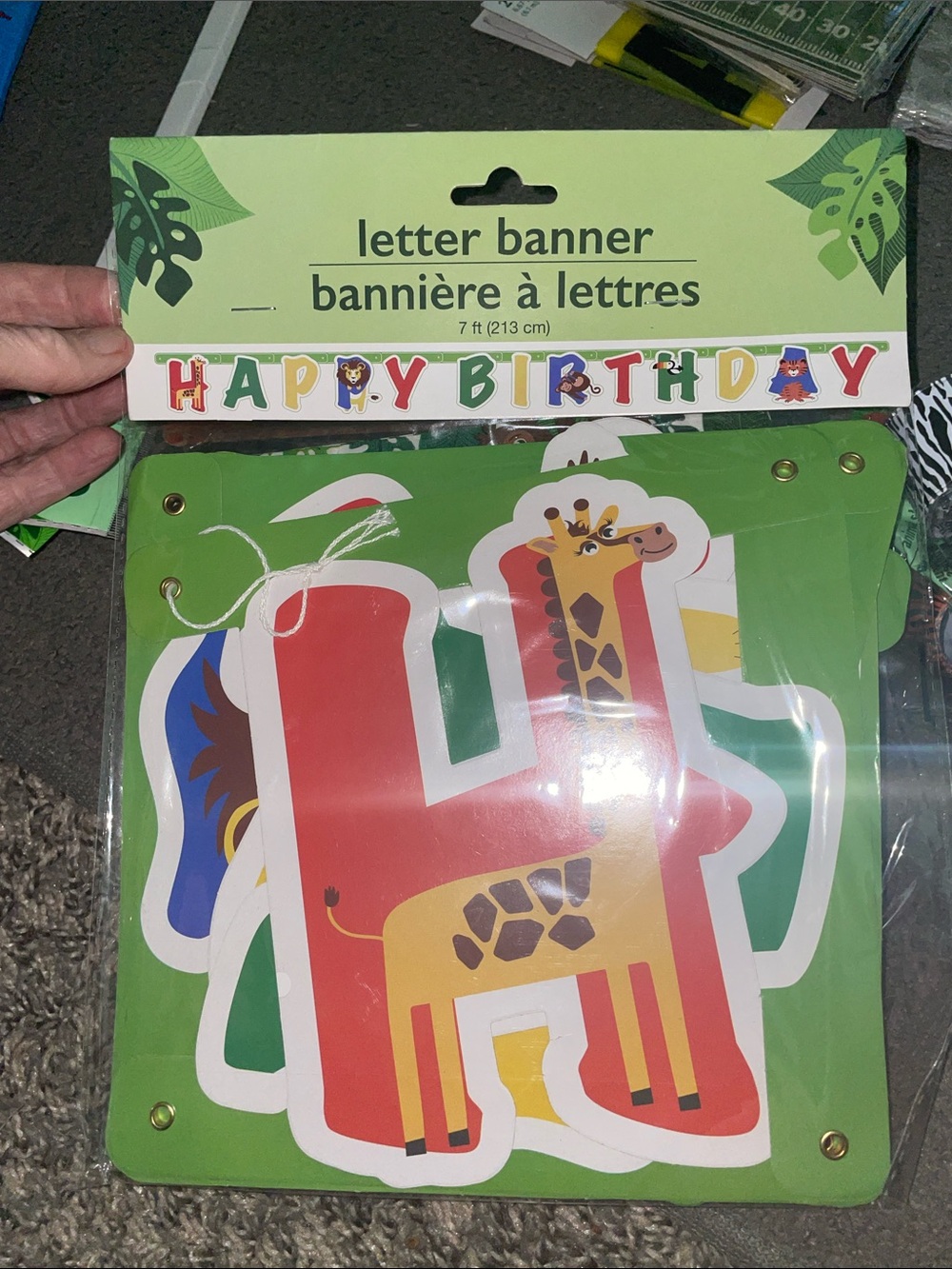 Green Safari Animal Happy Birthday Letter Banner and Party Supplies